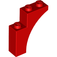 Lego Brick Arch 1 x 3 x 3 [Gothic] / Red