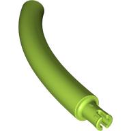 Lego Animal Body Part / Plant, Tail / Neck / Branch / Trunk, Middle Section with Pin, Square Pin Hole / Lime
