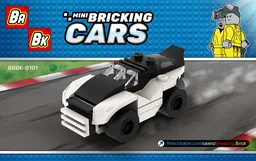 White Mini Racer Car / BrBk-0101