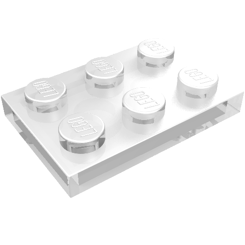 Lego Plate 2 x 3 / Trans-Clear