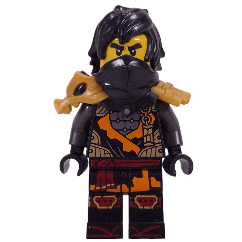 Lego Cole, Black Shoulder Armor and Mask, Hair