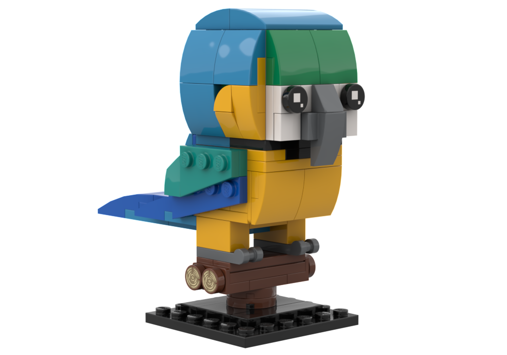 Lego Blue and Yellow Macaw: Birdheadz