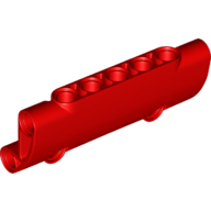 Lego Technic Panel Curved 7 x 3 with 2 Pin Holes through Panel Surface / Red