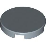 Tile Round 2 x 2 with Bottom Stud Holder / Sand Blue