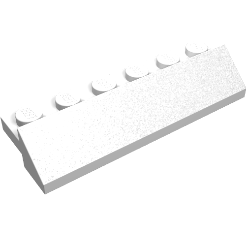 Lego Brick Sloped 45° 2 x 6 x 2/3 / White