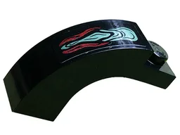 Arch 1 x 3 x 2 Curved Top with Dark Red and Sand Green Skin Pattern (Sticker) - Set 76145