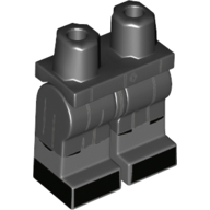Lego Hips with Black Legs and Dark Bluish Gray Boots Pattern with Black Robe and Black Shoes print / Black
