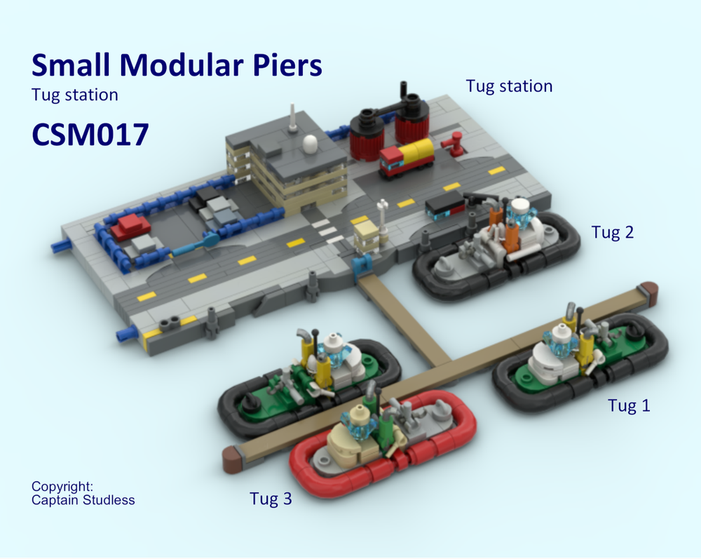 Lego Small Modular Piers - Tug Station - CSM017