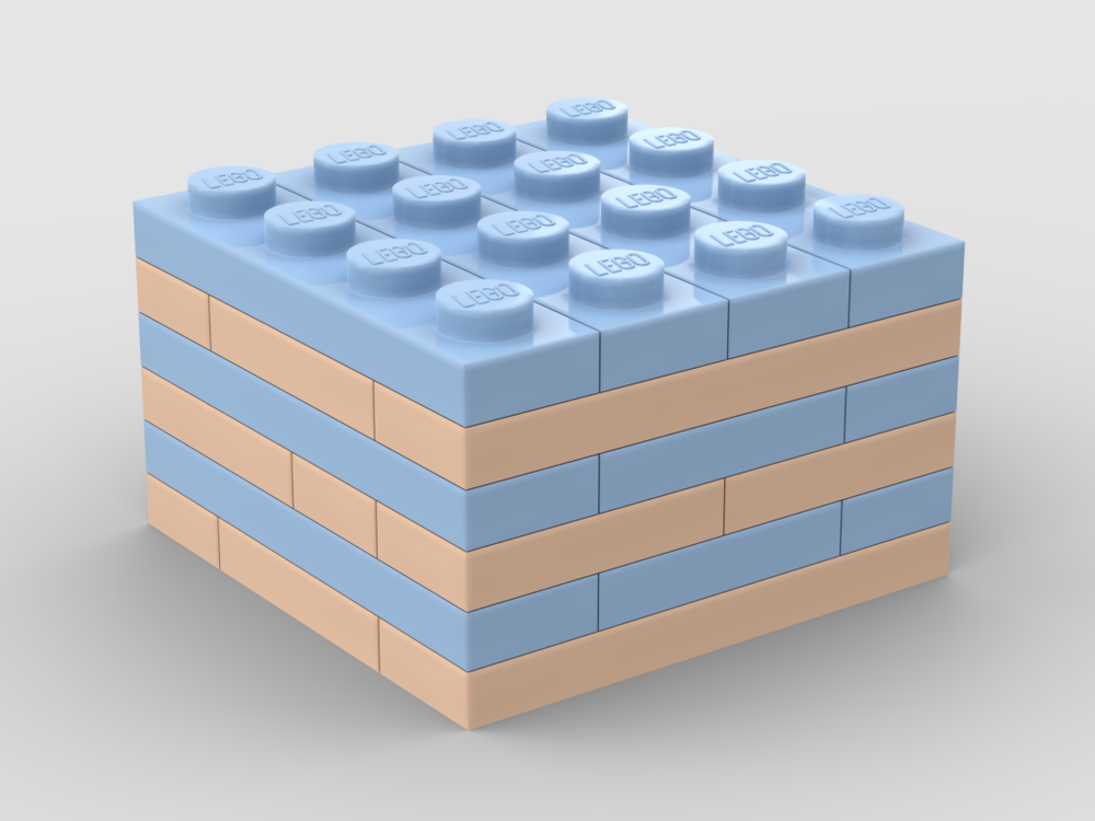 Lego Match Stick 2x2 Brick - Duplo size
