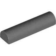 Brick Curved 1 x 4 x 2/3 Double, No Studs / Dark Bluish Gray