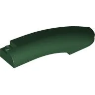Brick Round, Curved 10 x 2 x 2 with Rounded End Right / Dark Green