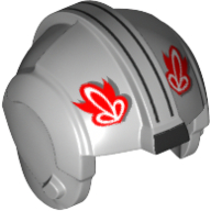 Lego Helmet Rebel Pilot, Center Ridge with Red Insignia Print