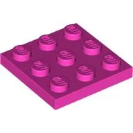 Plate 3 x 3 / Dark Pink