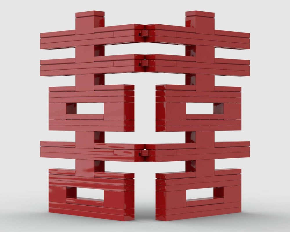 Lego Chinese Character ：Double Happiness