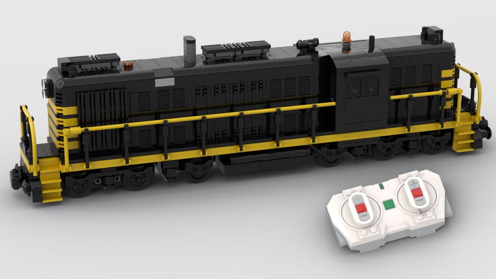 Lego Diesel locomotive -- Alaska Railroad ALCO MRS-1 -- MOC