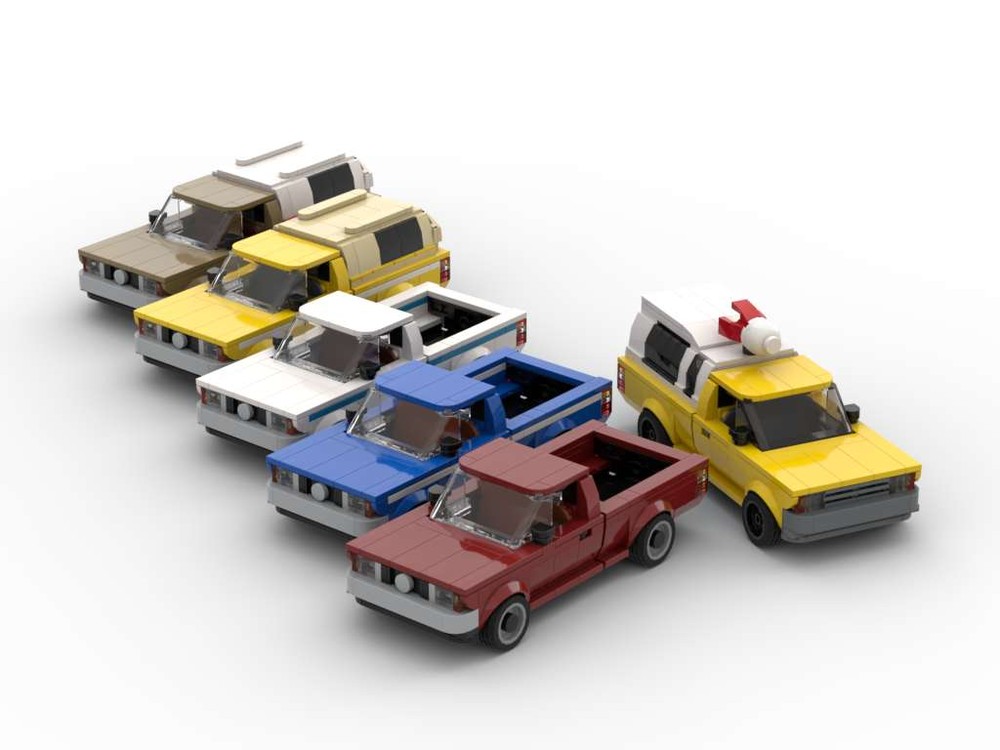 Lego Toy Tacoma - Set of Six Colors