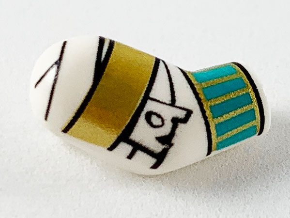 Lego Arm, Right with Wrappings, Gold and Dark Turquoise Bracelets Pattern