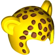 Costume / Mask, Ears with Cheetah Spots Print / Yellow