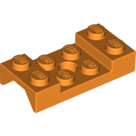 Lego Wheel Arch, Mudguard 2 x 4 Studded with Hole / Orange