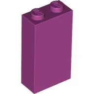 Brick 1 x 2 x 3 with Bottom Stud Holder / Magenta