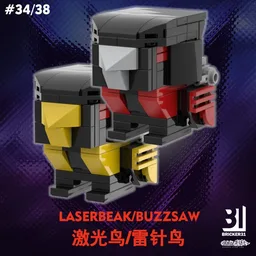 MOC - Brickheadz LASERBEAK&BUZZSAW