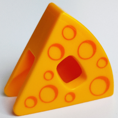 Lego Costume Triangle, Cheese, Orange Holes Print / Bright Light Orange