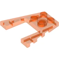 Wedge Plate 4 x 4 with 2 x 2 Cutout / Trans-Neon Orange