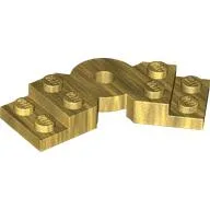Plate Angled 2 x 2 with Step and Hole in Center / Pearl Gold