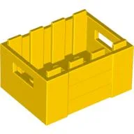 Box / Crate with Handholds 3 x 4 x 1 2/3 / Yellow