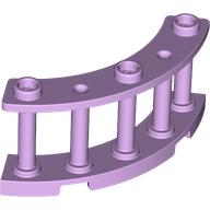 Lego Fence Spindled 4 x 4 x 2 Quarter Round with 3 Studs / Lavender