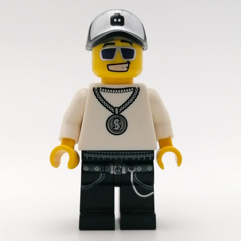 Lego Rock Band - White Torso, Black Legs, Black Cap