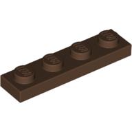 Lego Plate 1 x 4 / Brown