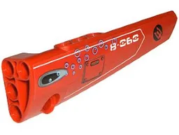Technic, Panel Fairing # 6 Long Smooth, Side B with Panel, Vent, Bubbles and '8-060' Pattern (Sticker) - Set 8060