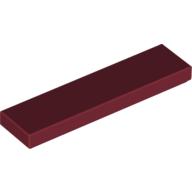 Lego Tile 1 x 4 with Groove / Dark Red