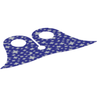 Lego Neckwear Cape Collar, Pointed with Iridescent Stars and Moons Print