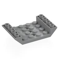 Lego Brick Sloped Inverted 45° 6 x 4 Double with 4 x 4 Recessed and 3 Holes / Light Bluish Gray