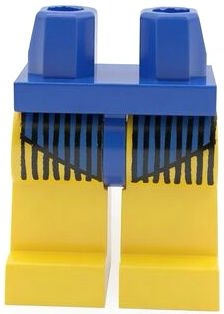 Lego Hips and Yellow Legs with Dark Azure Leotard and Black Stripes Pattern (BAM)