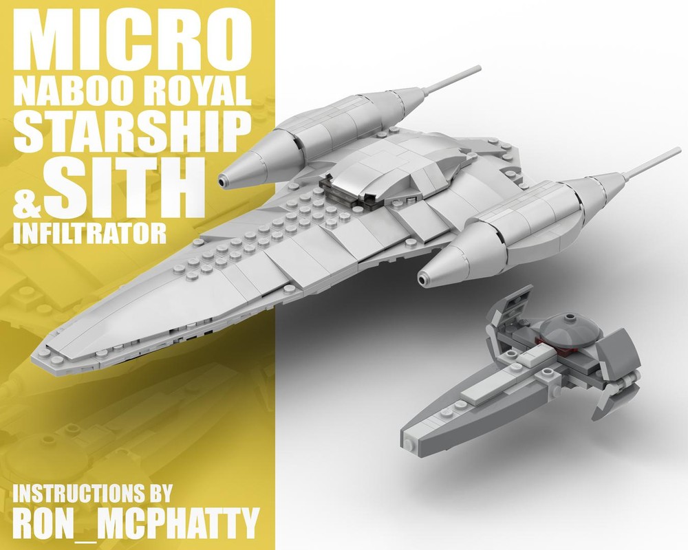 Lego Micro Nubian Royal Starship & Sith Infiltrator