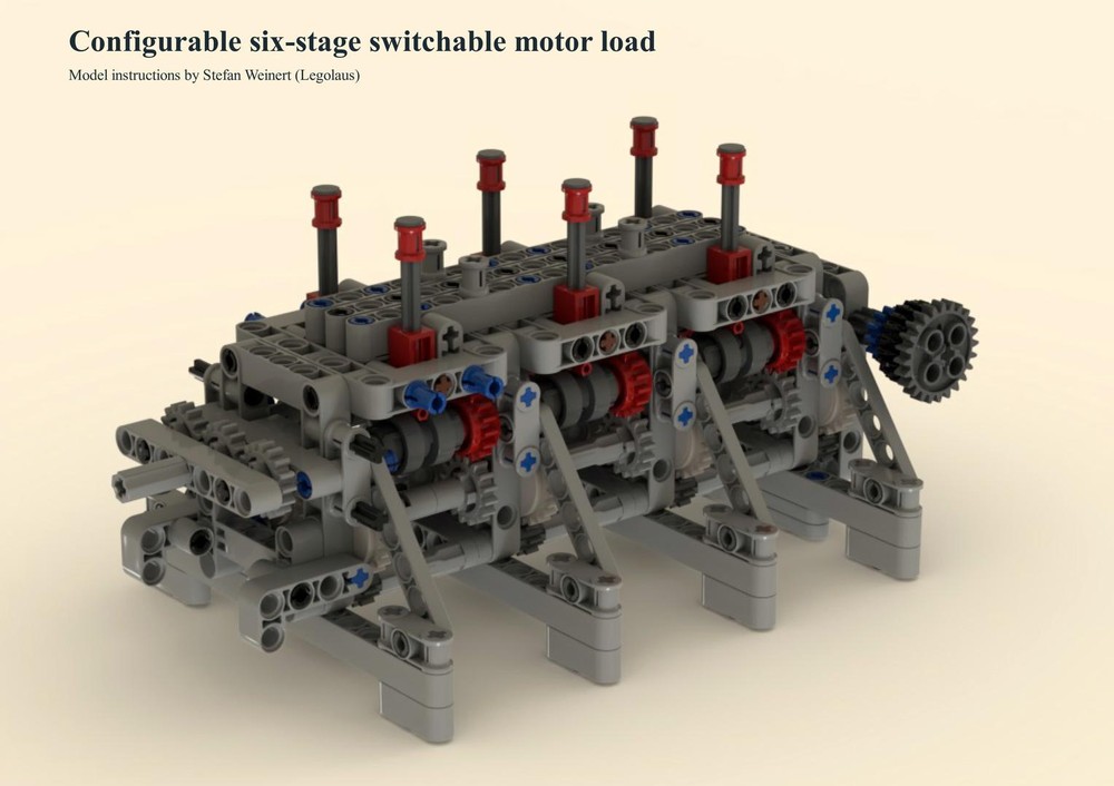 Lego Configurable six-stage switchable motor load