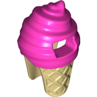 Lego Costume Ice Cream Suit with Tan Cone Pattern / Dark Pink