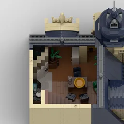 Beaux-Arts Modular Building with interior