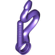 Lego Equipment Whip Bent with Snake Head and Pin Hole / Dark Purple