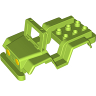 Lego Duplo Car Body Jeep with Headlights Print / Lime