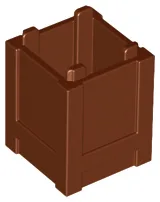 Container Box 2 x 2 x 2 - Top Opening / Reddish Brown