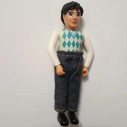 Belville Figure, Argyle Sweater, Dark Blue Pants