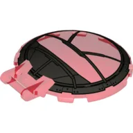 Dish 6 x 6 Inverted - No Studs with Handle and Sith TIE Cockpit Print / Trans-Red