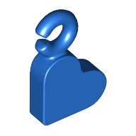 Lego Pendant, Heart / Blue