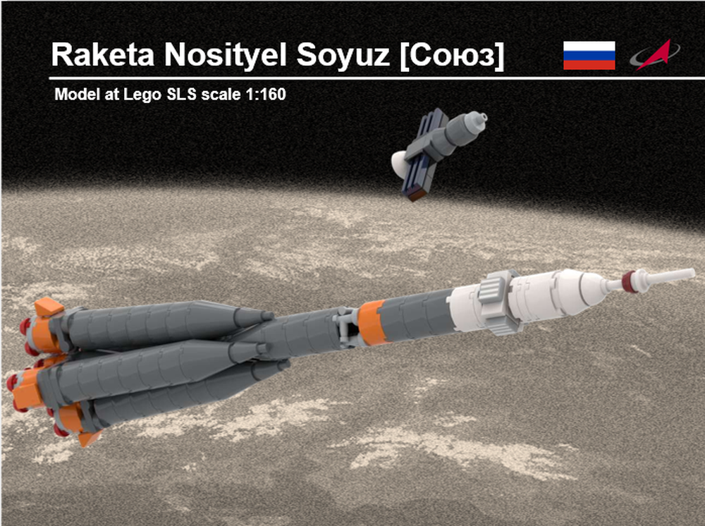 Lego Soyuz Rocket 1:160