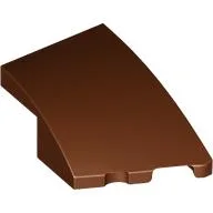 Brick Wedged, Curved 3 x 2 with Stud Notch Right / Reddish Brown