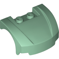 Lego Vehicle Body, Wheel Arch / Mudguard 3 x 4 x 1 2/3 Low Profile, Curved Front / Sand Green